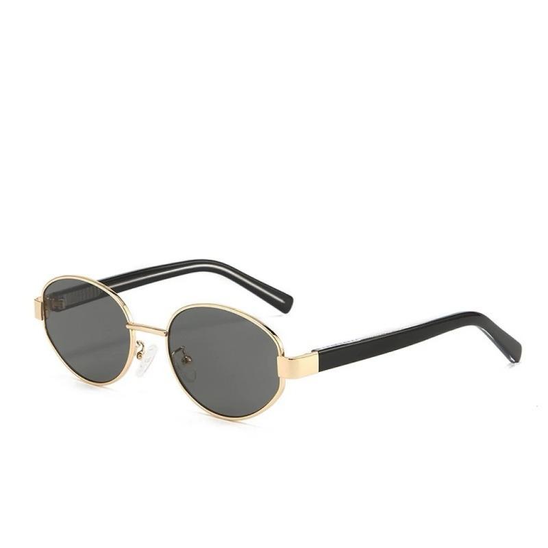 Luxury Round Frame Metal Sunglasses Unisex Fashionable Sun Protection Glasses High-End Feelings New Model Natural Beauty