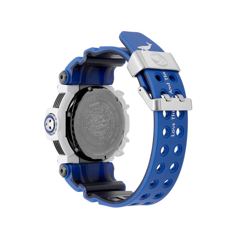 Casio G-SHOCK Lumea Balenelor Ediție Limitată Frogman Afișaj LCD Sport Scufundare Solară Cuarț Japonez și Coreean Ceas pentru Bărbați Gri GWF-D1000K-7JR