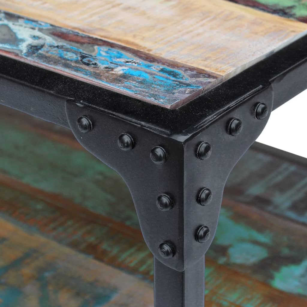 Vintage Style Solid Reclaimed Wood Coffee Table