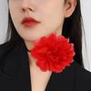 Flower Choker Necklace Soft Korean-Velvet Material Flower Choker Flower Choker Cloth Accessories for Women Teen Girls