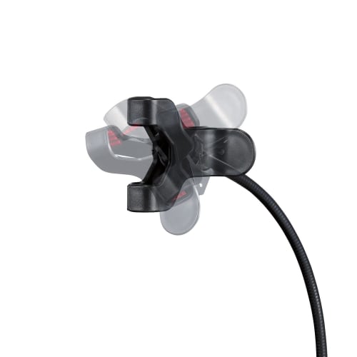 ELECOM Gooseneck Microphone Stand with Smartphone Holder, Black, HS-DSARMTBK