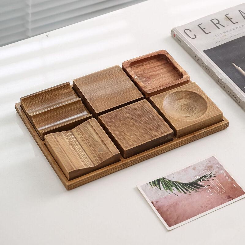 Mingling Wooden 9-Compartment Dessert Serving Tray