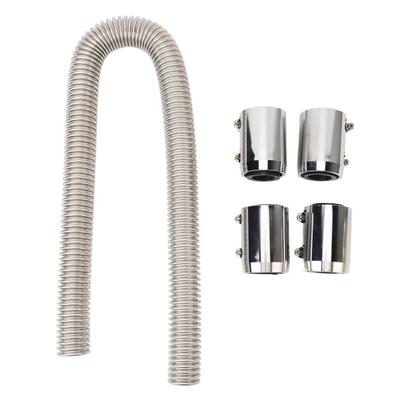 Kühlmittel-Kühlerschlauch 36 Zoll Flexibles Edelstahl-Wasserschlauch-Kit für 1 1/4 Zoll 1 1/2 Zoll 1 3/4 Zoll 1 5/8 Zoll Kühlerstutzen
