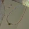 100% Natural Jade Stone & Freshwater Pearl 14K Gold Filled Female Necklace  For Women Short Chains Birthday Gifts