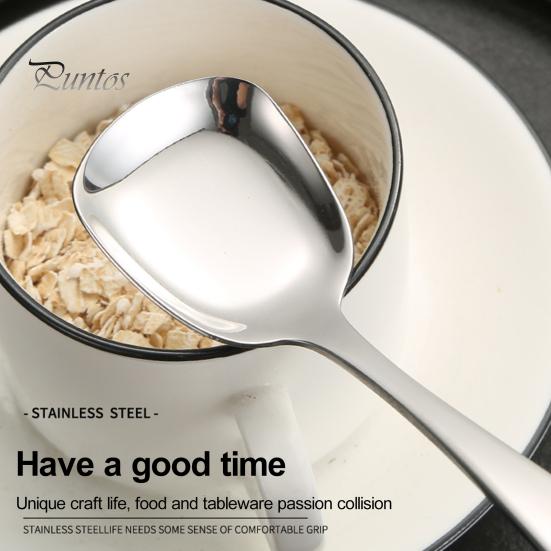 Linguriță cu cap pătrat, suprafață lustruită, rezistentă la coroziune, din oțel inoxidabil, lingură pentru amestecare Instrument de bucătărie