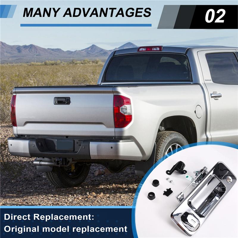 A03Z-Tailgate Back Handle Withcamera Hole Back Door Handle Tailgate Latch Handle Fortoyota 69090-0C040 2007-2013 B