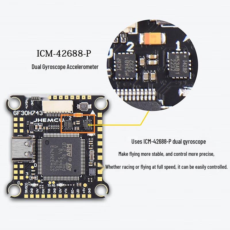 JHEMCU GF30H743 FPV Flight Controller Stack