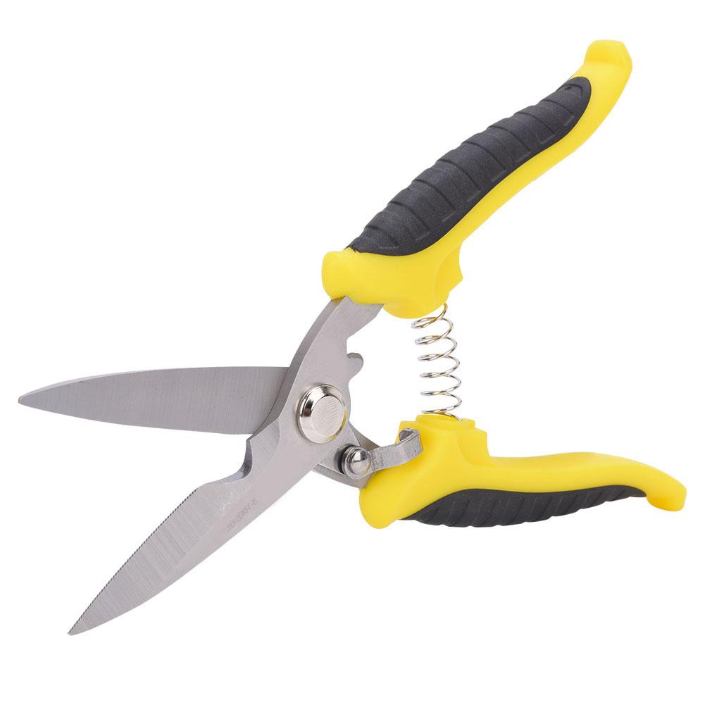 Nůžky Multifunkční Průmyslové Nerezová Ocel Žlutá Černá Rukojeť Elektrikářské Ruční Nářadí