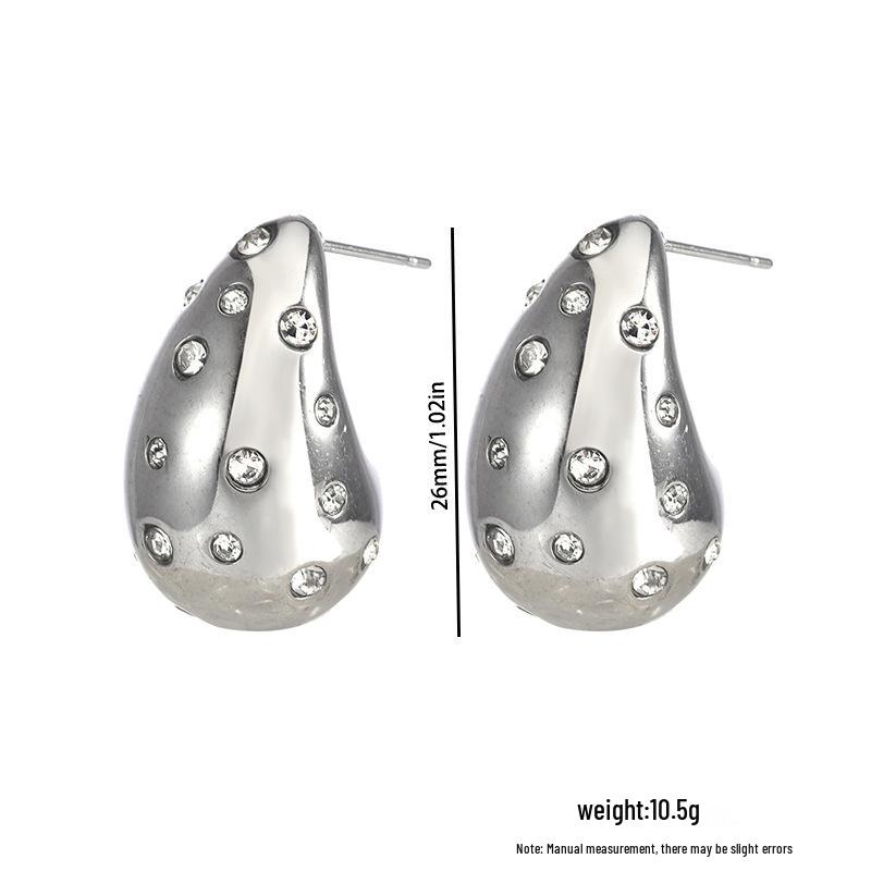 

Серьги-подвески из полированной нержавеющей стали в европейском и американском стиле 2024 года - Женский модный темпераментный дизайн светской львицы серебряный