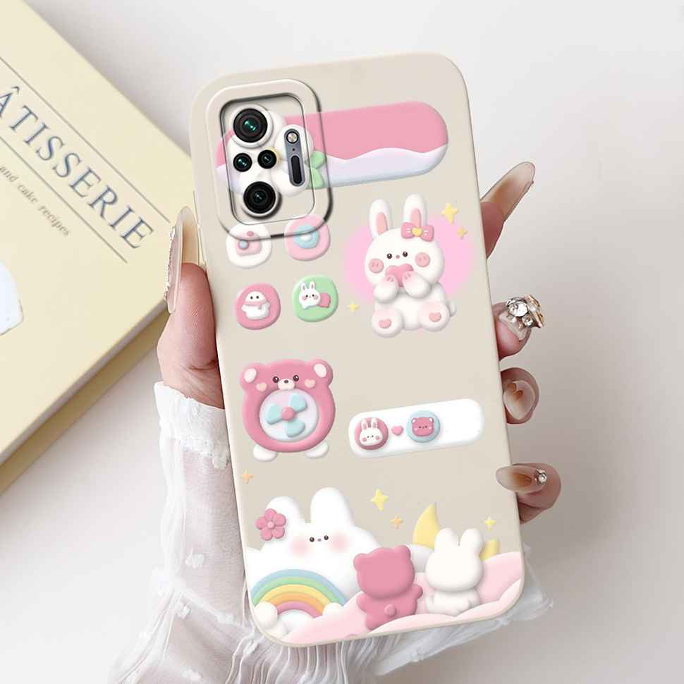 For Xiaomi Redmi Note 10 Pro 4G 6.67" Case Cherry Fashion Girl Soft Silicone TPU Cover For Redmi Note 10Pro 4G M2101K6G Shell