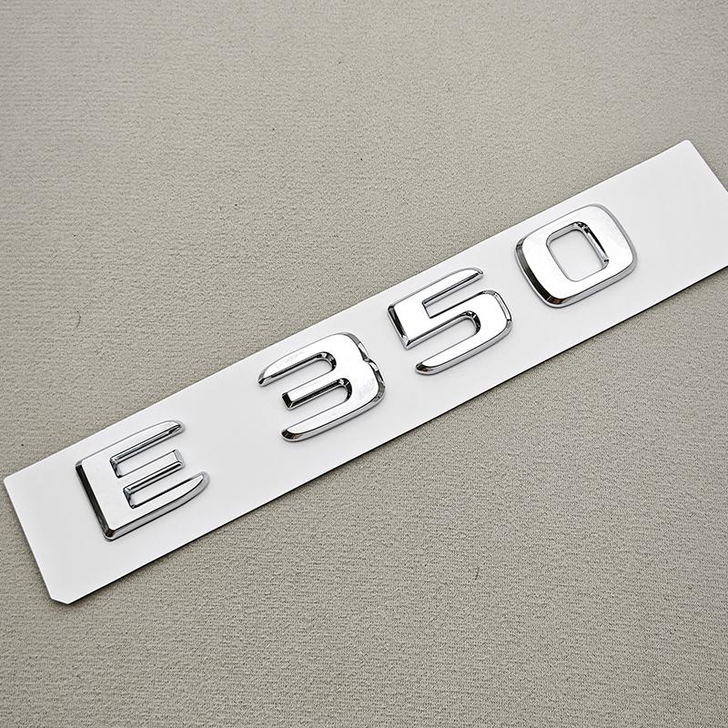 3D ABS Black Chrome Car Letters Logo E200 E220 E300 E320 E400 Emblem Rear Trunk Badge Decals For Mercedes Benz W213 W212 W211