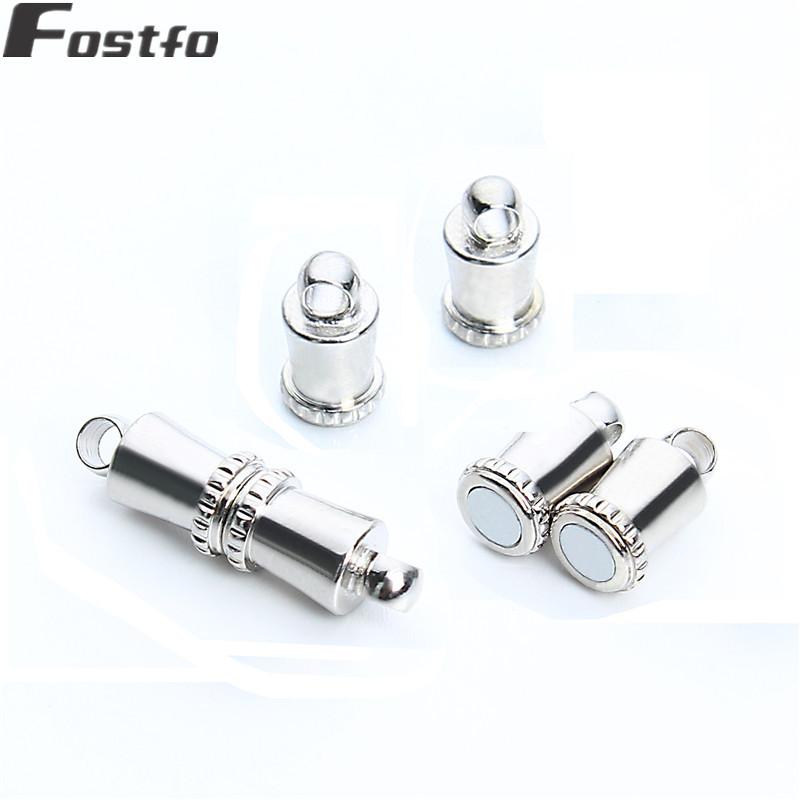 

10pc/lot 5*17.5mm Accessories For Jewelry Strong Magnetic Clasps End Caps Necklaces Bracelets DIY Jewelry Making Supplies