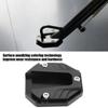 Aluminium Alloy Motorcycle Side Stand Plate High Strength Black Support Plate Universal Anti-Skid Kickstand Extender Parking