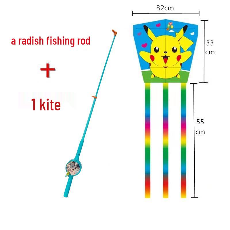 Weifang Traditional Handmade Fishing Rod Kite: Easy-to-Fly Outdoor Parent-Child Fun Kite for Adults & Children