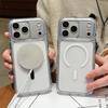 For iPhone 17 Pro Max Magnetic Case PC + TPU Matte Anti-Drop Phone Cover Compatible with MagSafe