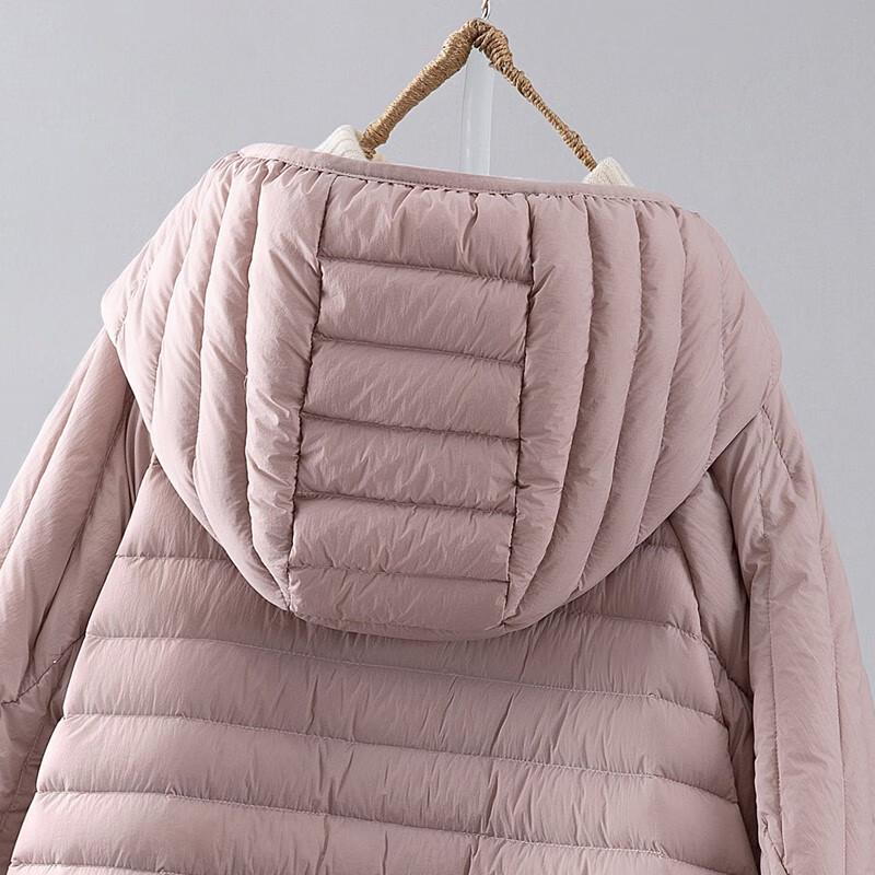 Sibai She Dámská 90% prachová péřová bunda s kapucí volného střihu