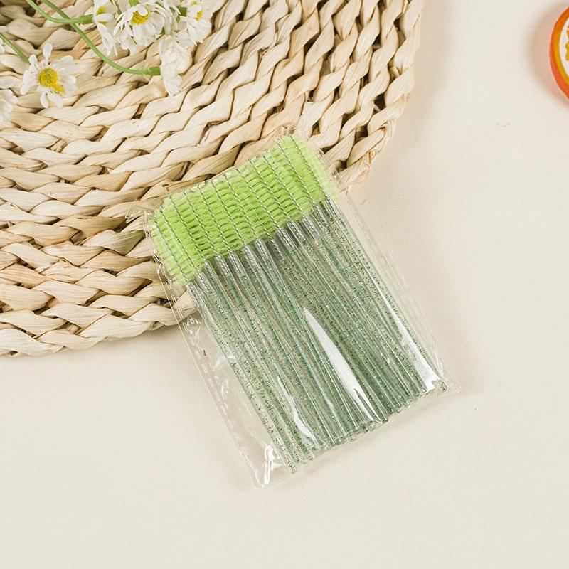 50 Pièces Brosses Jetables pour Extensions de Cils Sourcils Cils Goupillons Baguettes de Mascara Avec Étui de Rangement Outils de Maquillage de Beauté