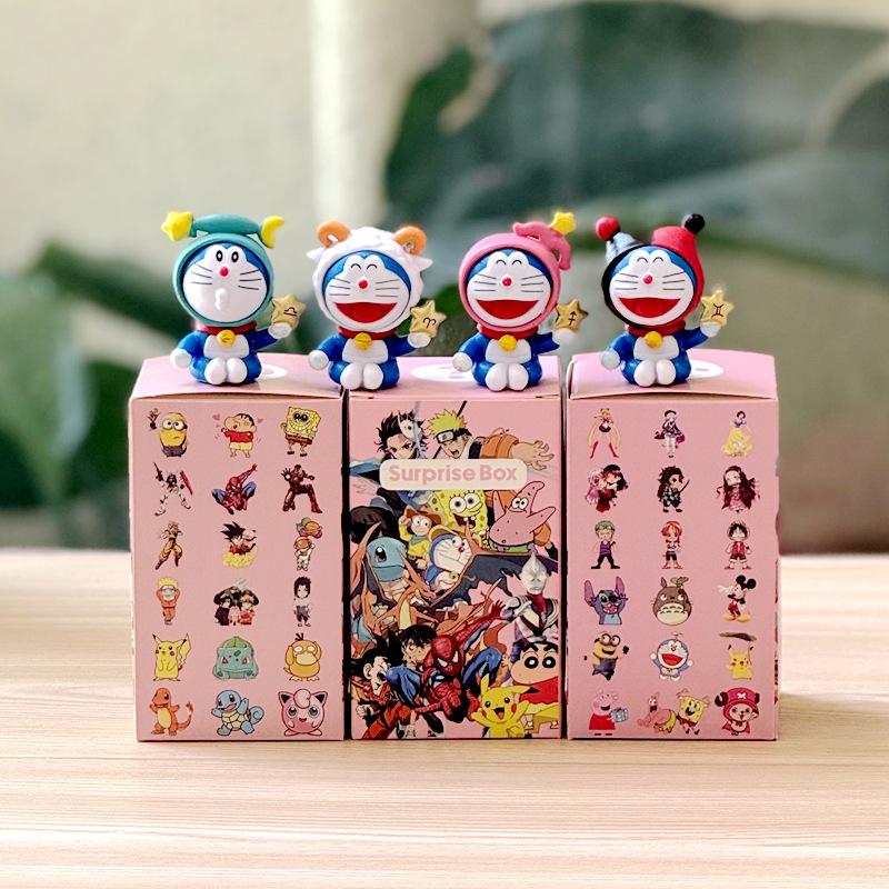 Classic Doraemon 12 Constellations Figure - Blue Car Ornament Doll