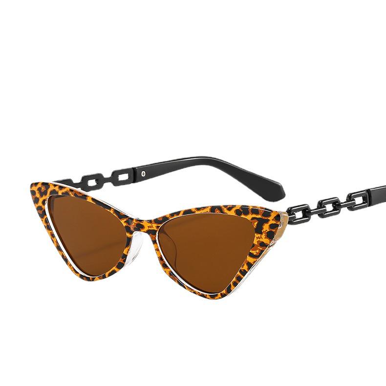 2022 Trendy Women's Metal Chain Triangle Sunglasses
