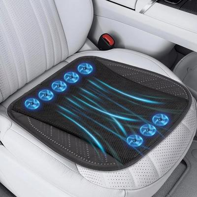 With 8/5 USB Fans Car Ice Silk Seat Cushion 3-Speed Car Seat Cooling Pad  Office Chairs