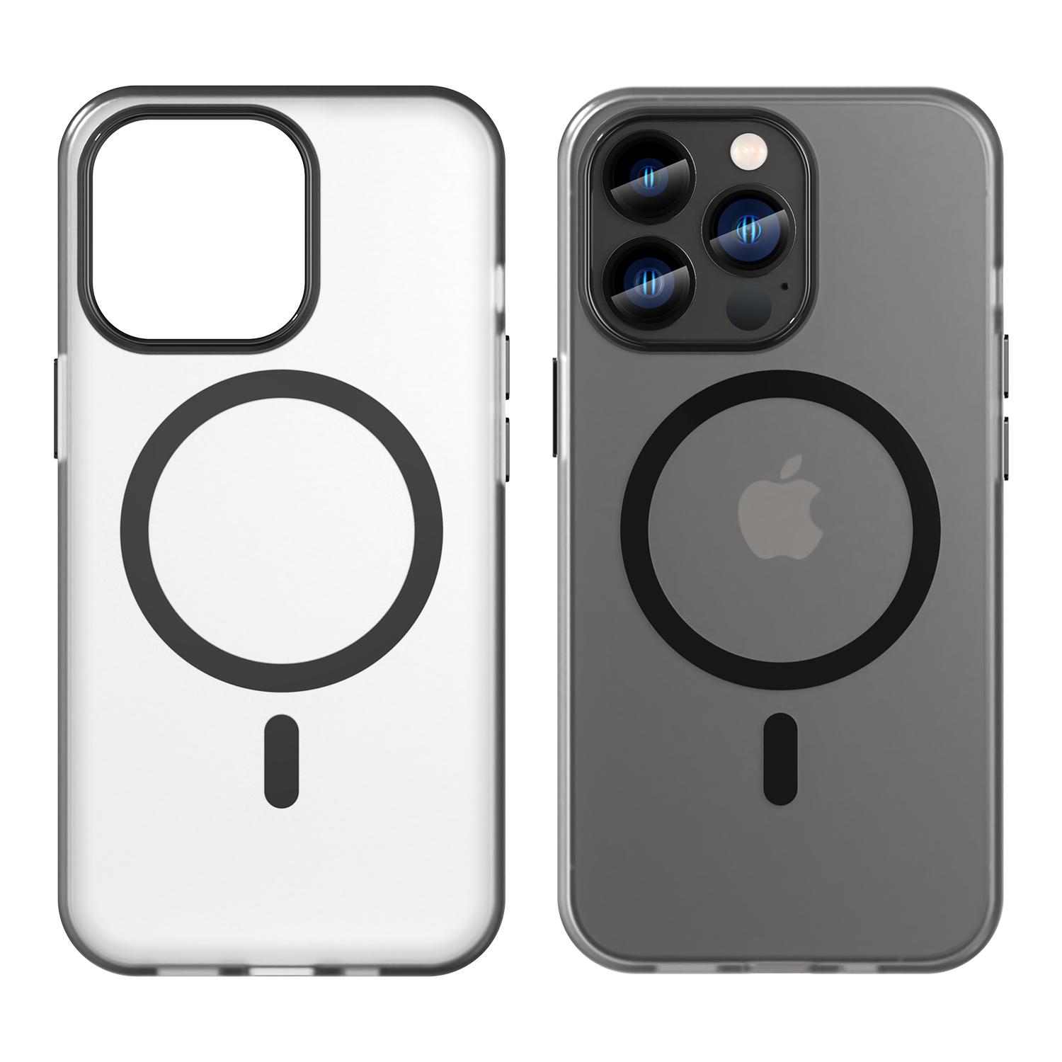 

For iPhone 13 Pro Max Translucent Matte Phone Case Compatible with MagSafe White