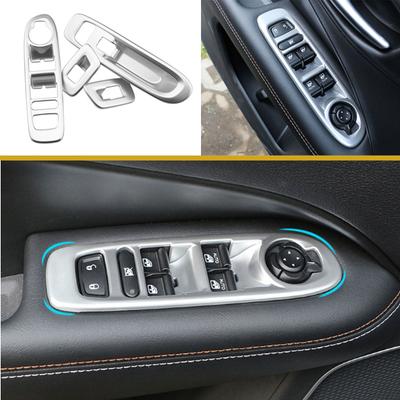 Dla Jeep Compass LHD Druga Generacja 2017 2018 Chromowany Panel Pokrywy Przycisków Podnośnika Szyby Okiennej