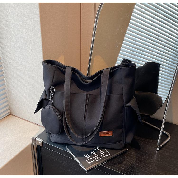New shoulder bag canvas simple fashion handbag large capacity women's backpack multi-function handbag