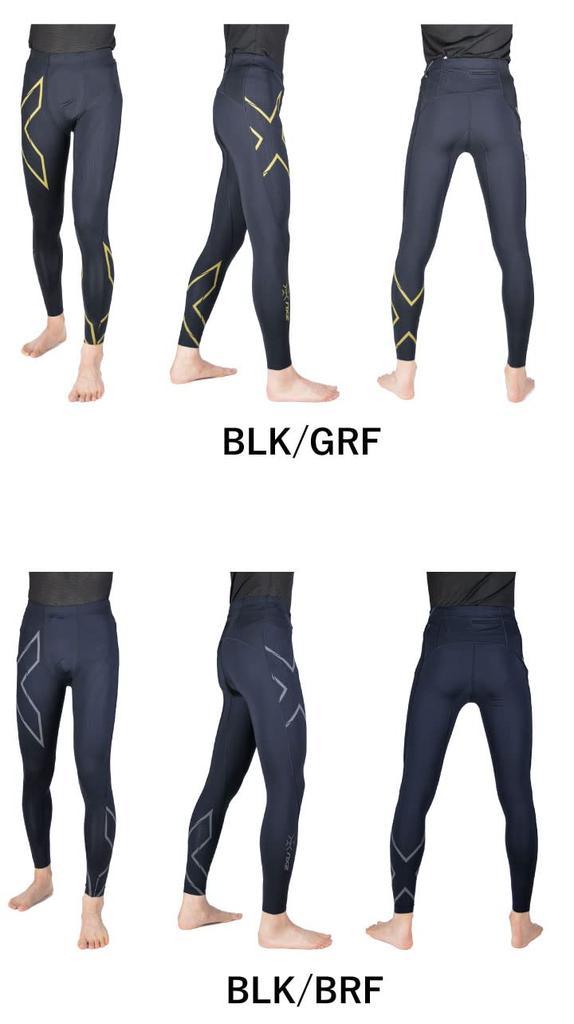 Times MA5305b Light Speed Compression Tights Running Compression Tights Sports Leggings Reducing Running Fatigue M [2XU] [Two You] Men's BLK/BRF