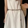 Women's Bohemian Ethnic Retro Woven Belt with Beaded Waist Chain Accessory for Dresses
