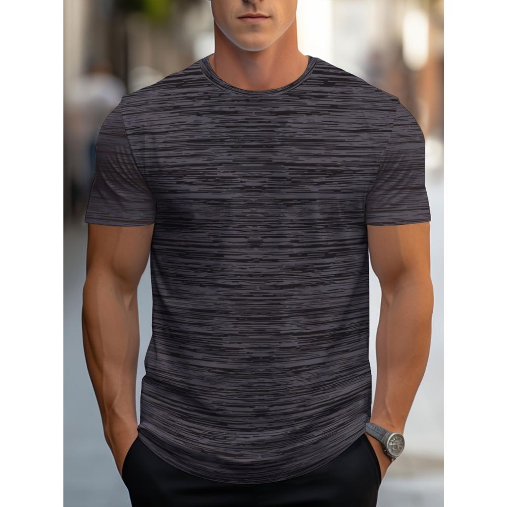 Men's Striped Top Simple Comfortable Short-sleeved Fashionable T-Shirts Men’s