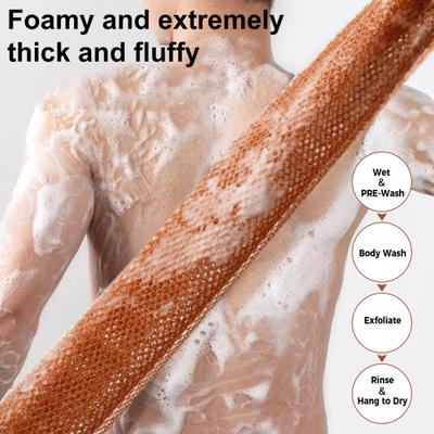 African Shower Net Exfoliating Sponge with Knots Body Scrubber Body Scrub Quick Drying Hygienic Shower Bathing Net