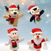 Festive Santa Claus Ventriloquist Puppet Toy Mouth Moving Plush Doll For Kids Christmas Gift