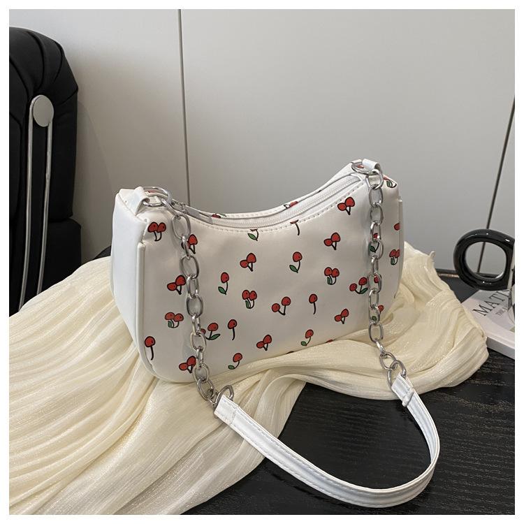* Product title, casual bag women's 2025 new cute little flower shoulder bag, Korean version of foreign style underarm bag retro