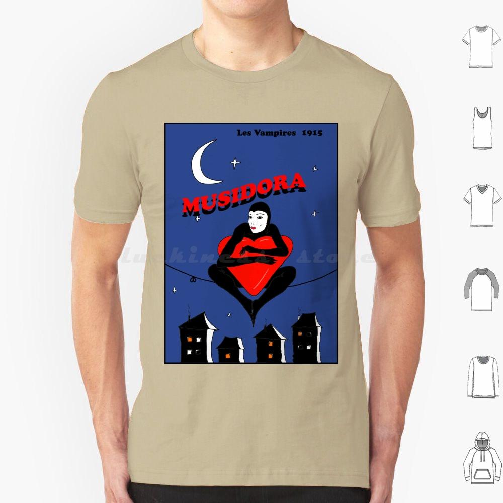 Musidora As Irma Vep T Shirt Big Size 100 Cotton Musidora Classic Movies Woman Night Moon City Irma Vep Cat Woman S