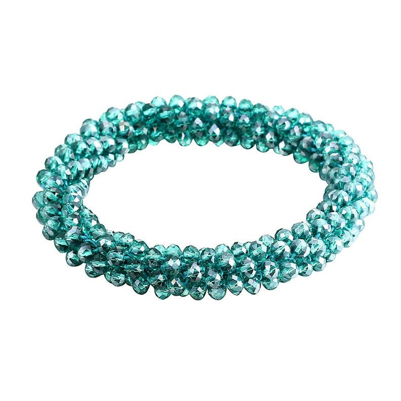 Boho Elastic Bracelets & Bangles For Women Vintage Stretch Bohemian Femme Crystal Glass Beads Bracelets Party Jewelry Gift
