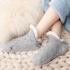 Patchwork Winter Floor Socks Grid Sleeping Socks Sweet Thicken Velvet Socks  Women