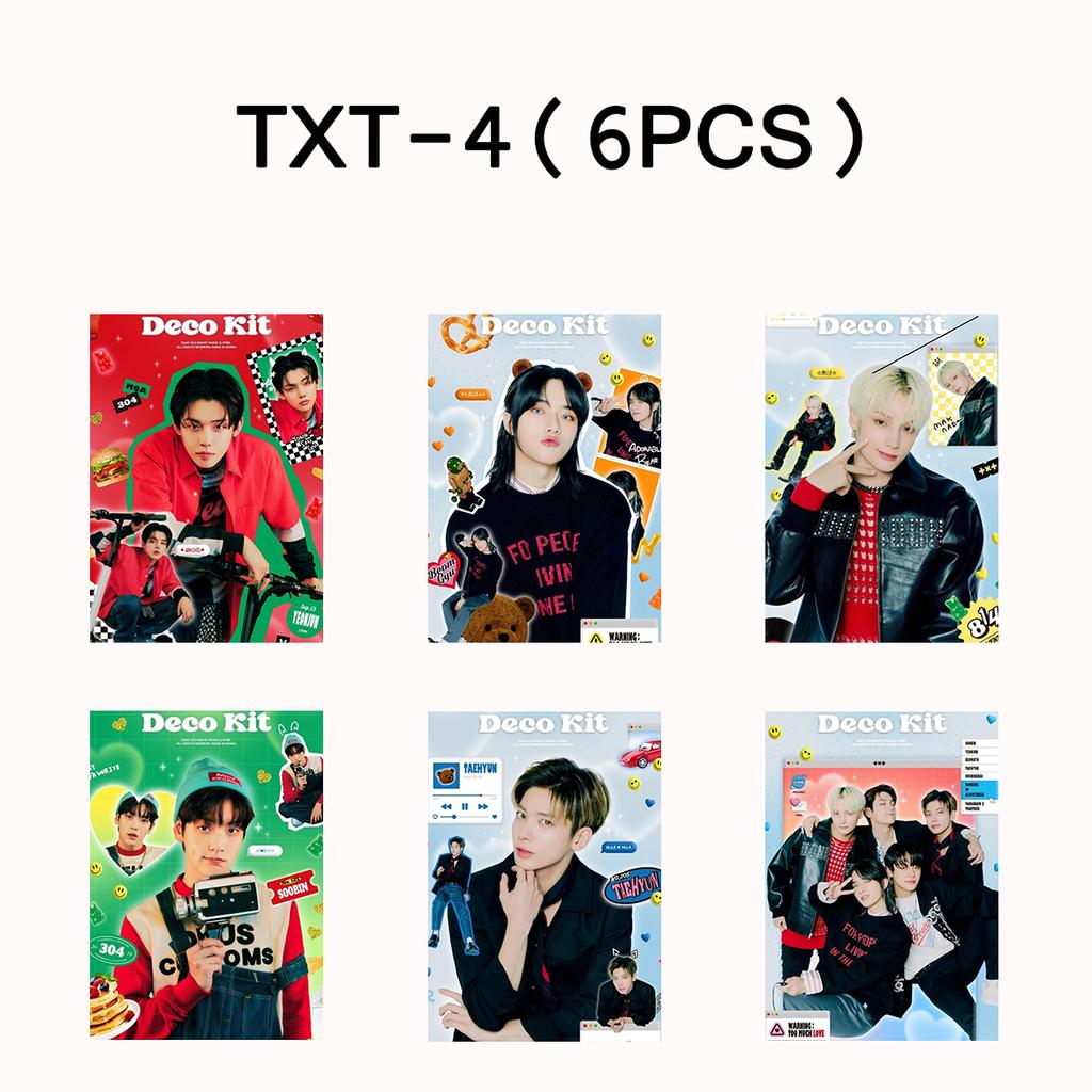 Buy 5/6pcs/set K-POP 2022 TXT DECO KIT Photo Card at