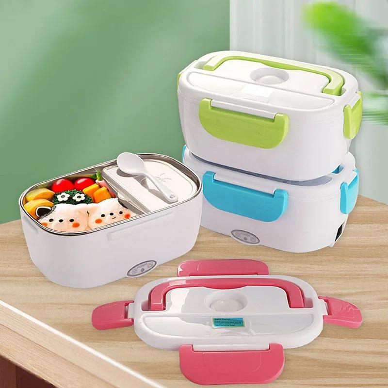 Electric Lunch Box Food Heater Warmer Container Stainless Steel Travel Car Work Heating Bento Box 12V 24V 110V 220V US EU Plug