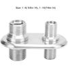 A/C Bulkhead, Car 2-Port Air Conditioner Bulkhead Connector Universal Modification Replacement for Hot Rod(Silver)