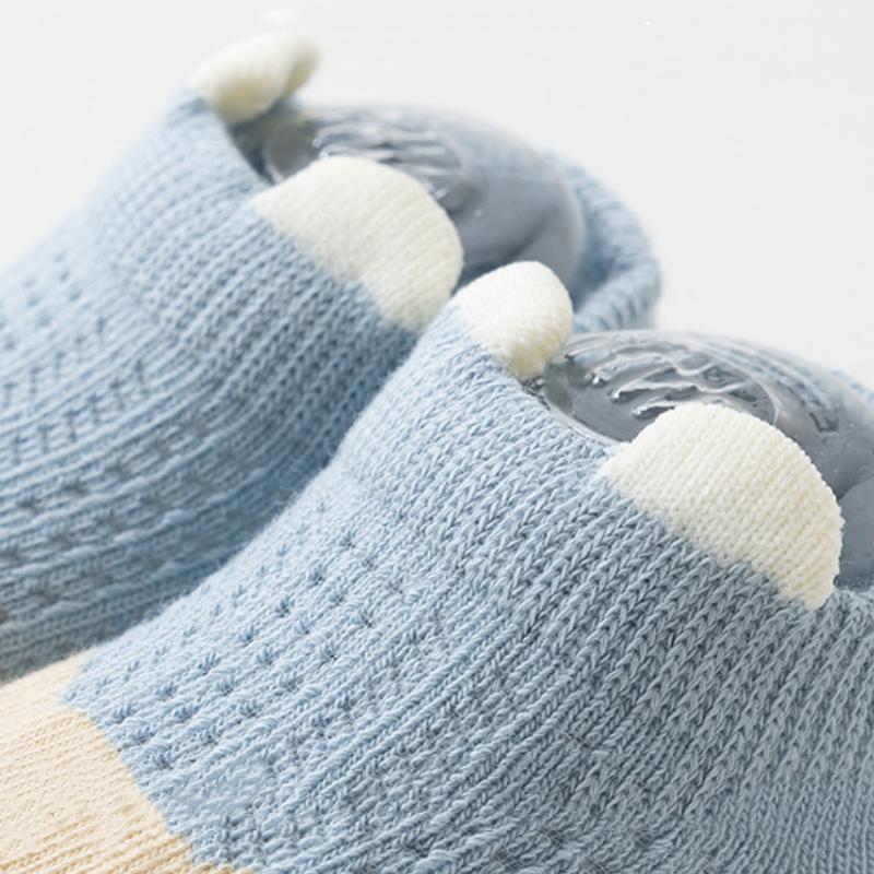 Summer Baby Floor Socks with Anti-Slip Cotton Breathable Mesh Ankle Socks Baby Socks Cute Cartoon Kids Footwear