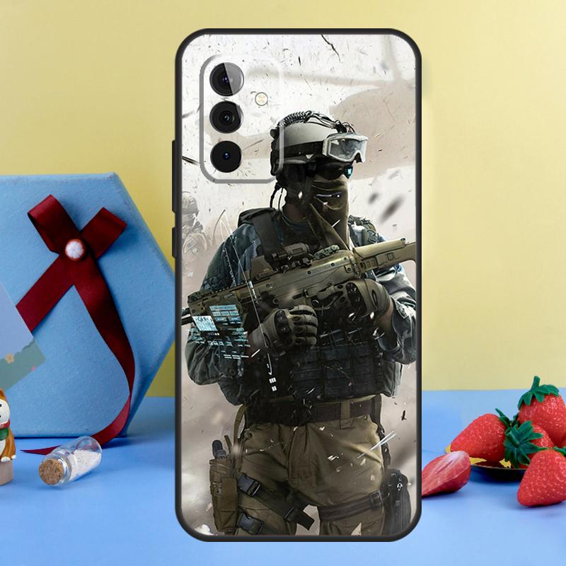 Tactical Swat Gear Pattern Case For Samsung Galaxy A13 A33 A53 A16 A17 A54 A34 A14 A15 A35 A55 A52 A12 A32 A26 A36 A56