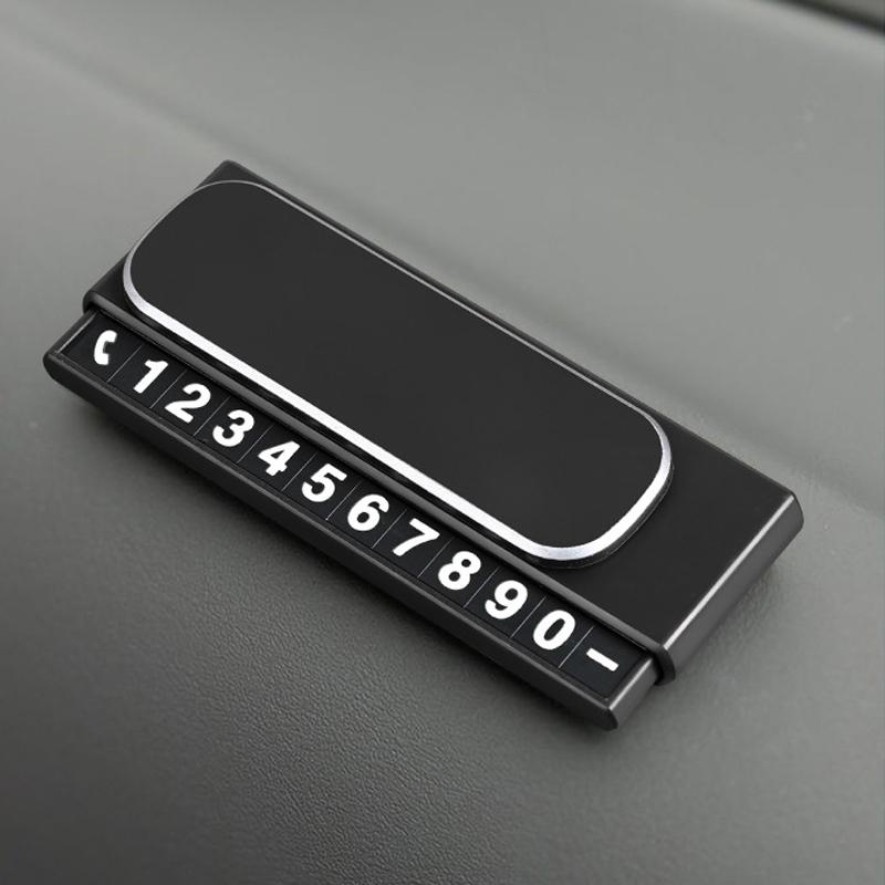Mini Portable Phone Number Plate Car Number Plate For Temporary Use Parking Card Phone Number Display Auto Interior Accessory