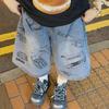 Men's 2023 Summer Casual Denim Shorts - Trendy Mid-Length, Straight Fit, All-Match, Loose Style