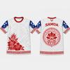Neues Samoa Vintage Trikot Sport Schnelltrocknendes Fußball T-Shirt Polynesische Stammes-Tattoos Samoanische Meeresschildkröte & Segelboot Grafik Tops