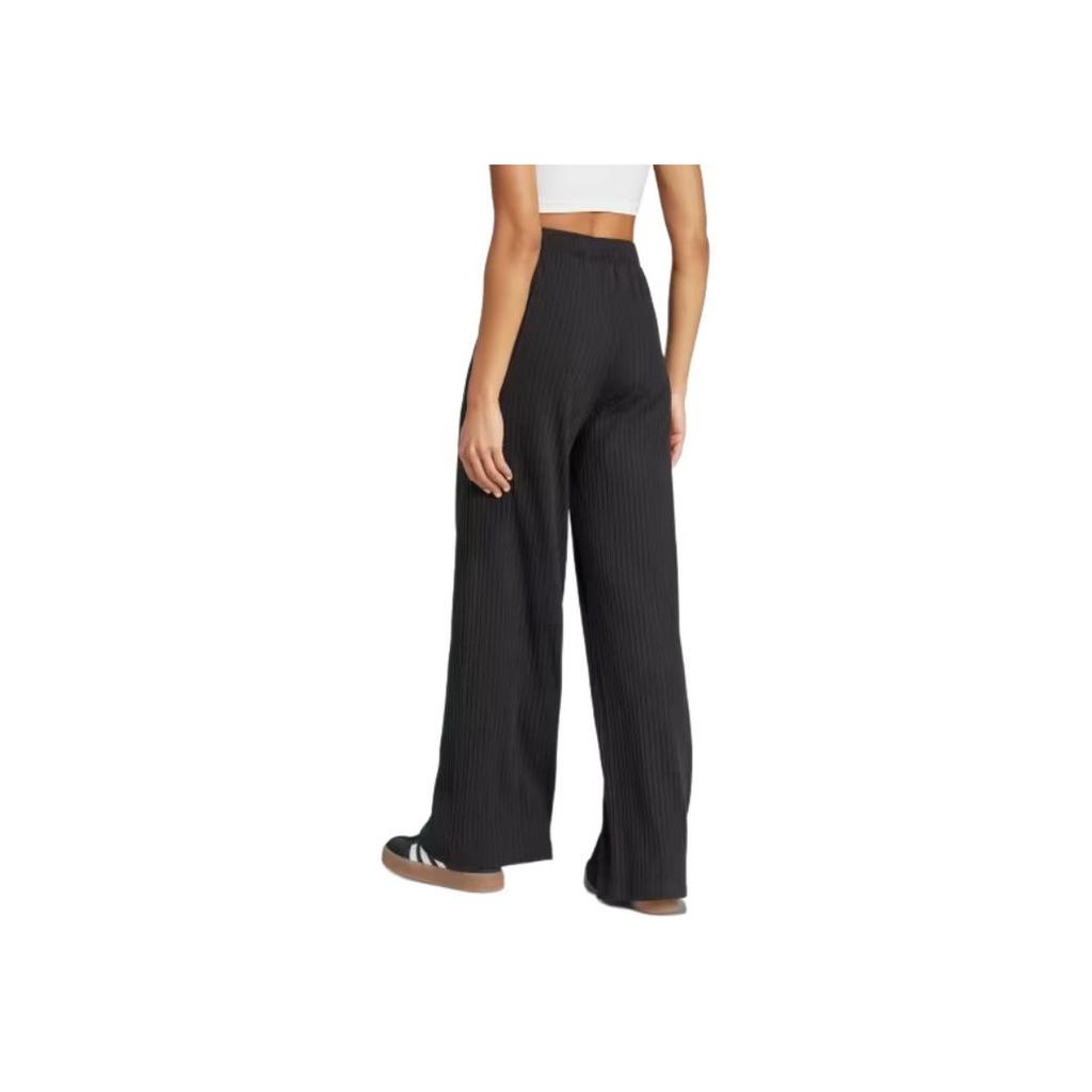 adidas Pantalon côtelé large essentiel pour femme Noir Vêtements de rue pour femme JD1499