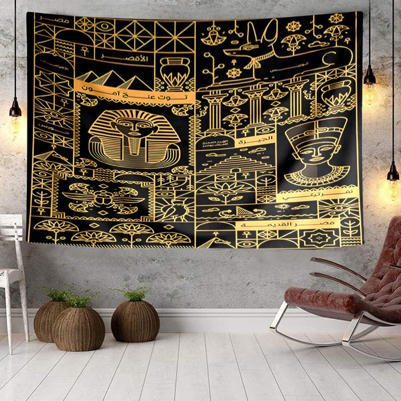 Ancient Egyptian Hieroglyphics Tapestry Room Decoration Wall Hanging for Living Room Bedroom, dormitory, Birthday and Christmas gifts