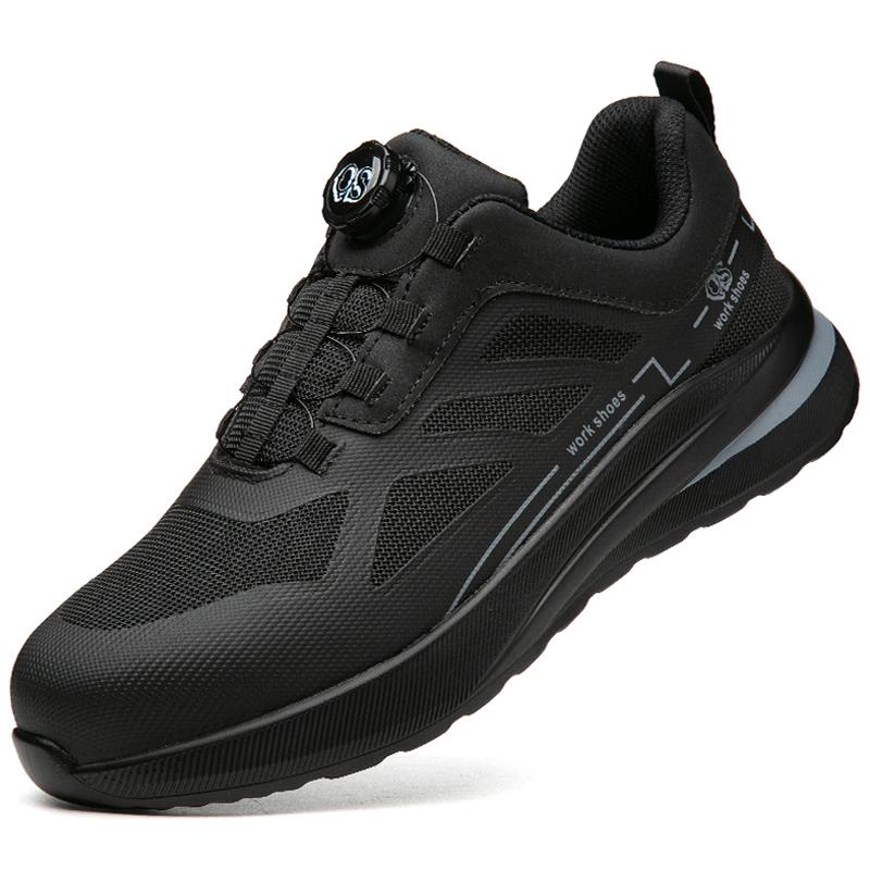 

New 10KV Iinsulated shoes Composite toe Anti-smash Safety Shoes Men Anti puncture Work Sneakers Rotating button Protection Shoes 35