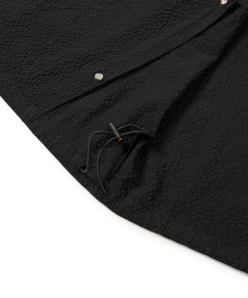 MMIC Leaf Zip-Up Shirt Black