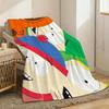 S-South Cartoon Park Throw Lightweight 240g Flannel Blanket Soft Skin-friendly for Summer Cooling