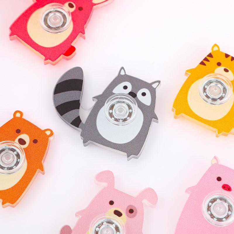 Animal Tiger Rabbit Spinner Toy With Plastic For Desk Decor Stress Relief